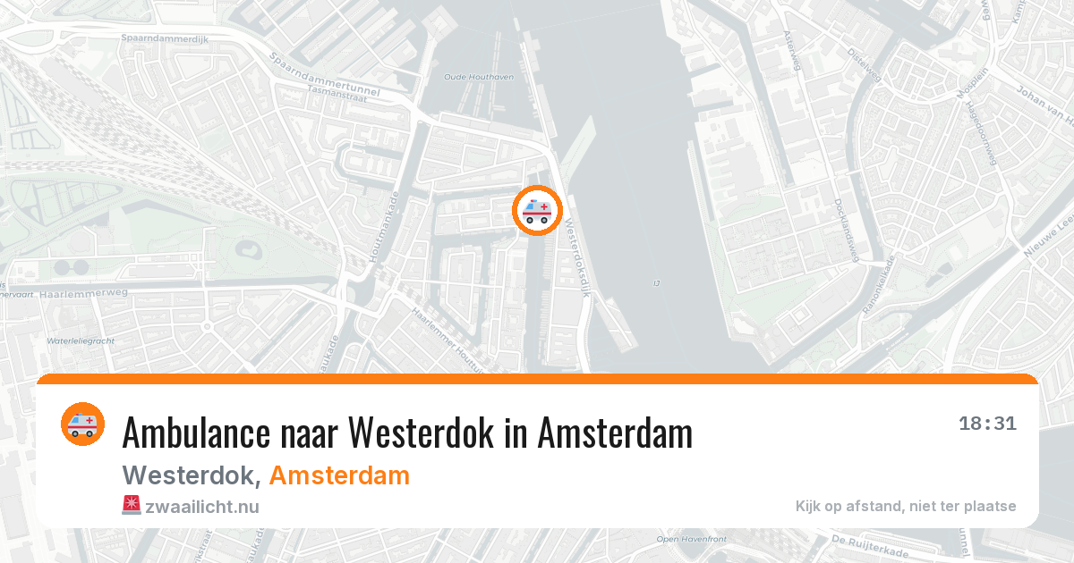 Ambulance naar Westerdok in Amsterdam — 18 jul 2026