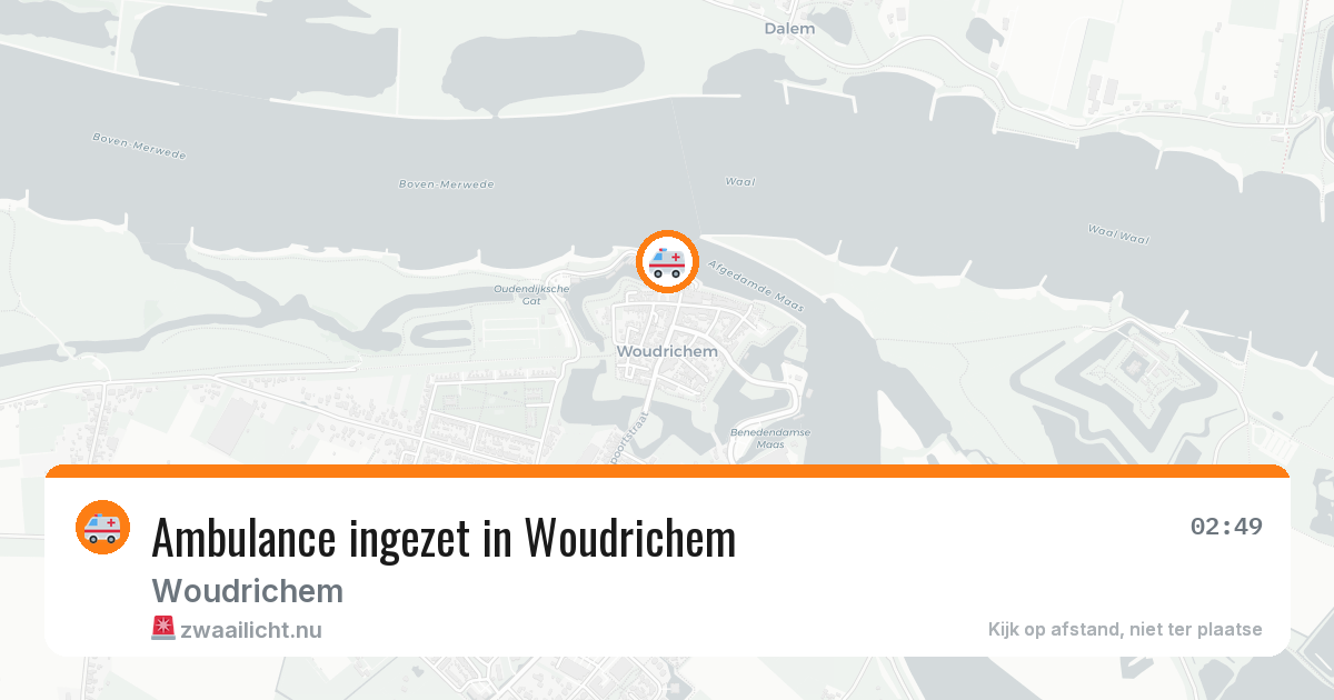 Ambulance ingezet in Woudrichem — 6 jun 2026