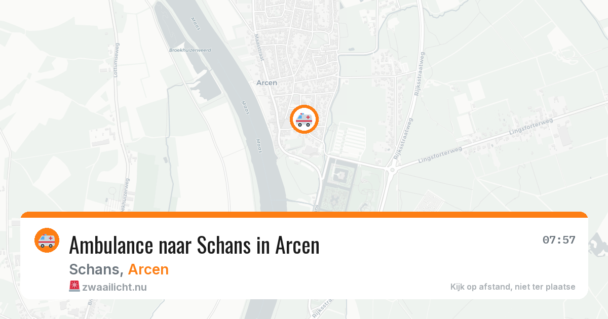 Ambulance naar Schans in Arcen — 15 jul 2026