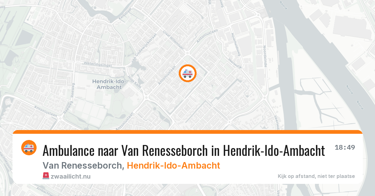 Ambulance naar Van Renesseborch in Hendrik-Ido-Ambacht — 22 mrt 2026