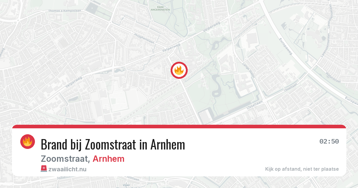Brand bij Zoomstraat in Arnhem — 5 apr 2026