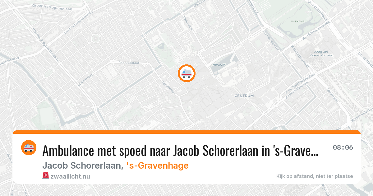 Ambulance met spoed naar Jacob Schorerlaan in 's-Gravenhage — 22 jan 2026
