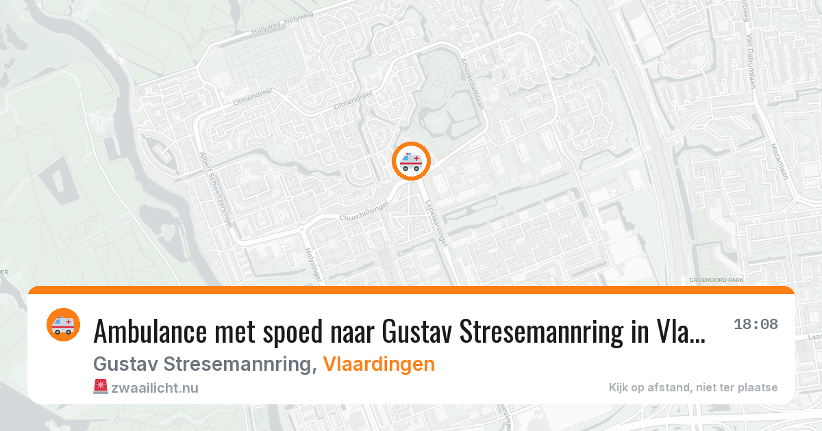 Ambulance met spoed naar Gustav Stresemannring in Vlaardingen — 28 mei 2026