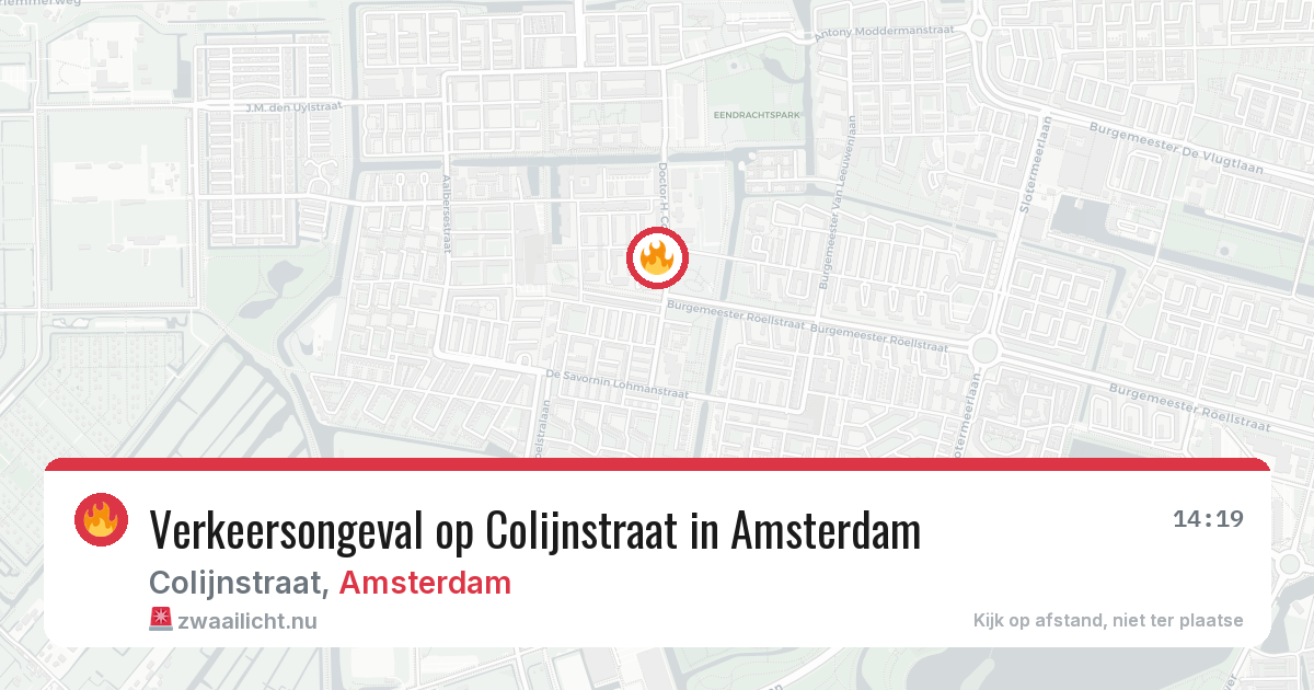 Verkeersongeval op Colijnstraat in Amsterdam — 11 mei 2026