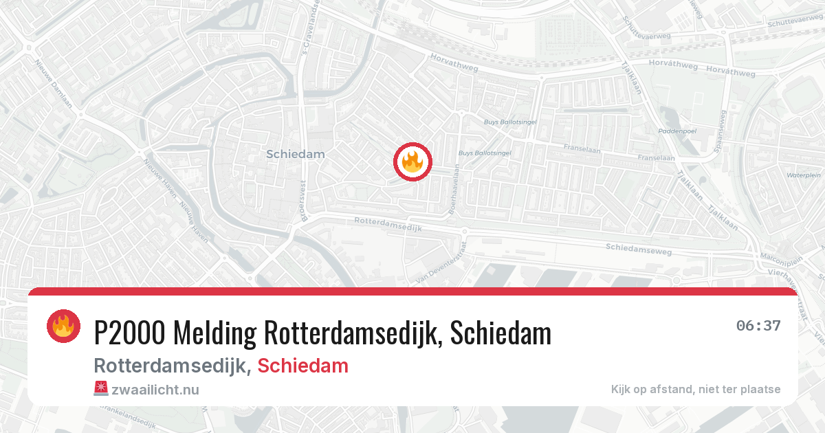 P2000 Melding Rotterdamsedijk, Schiedam — 25 apr 2026