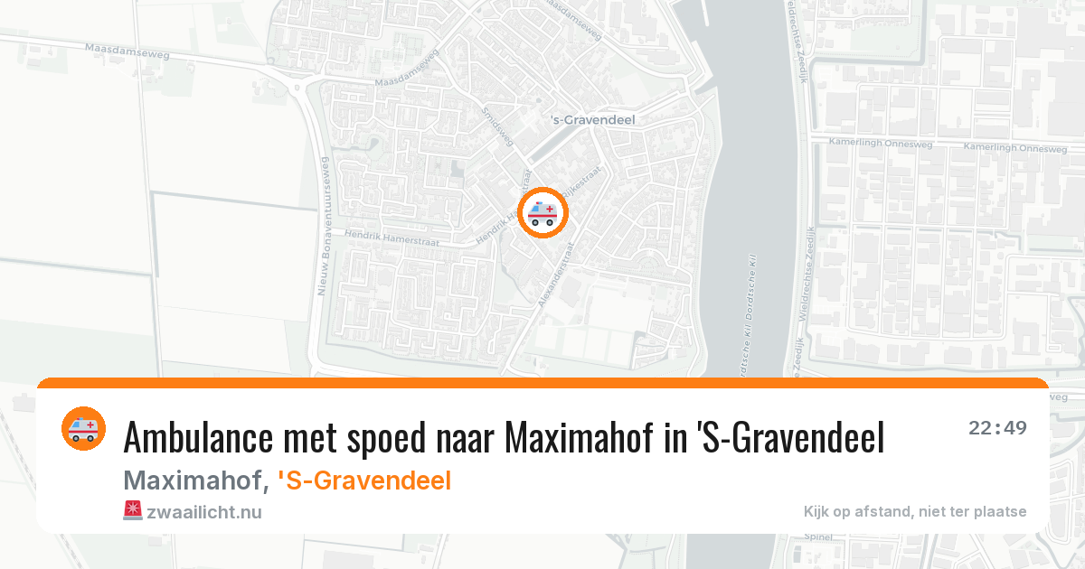 Ambulance met spoed naar Maximahof in 'S-Gravendeel — 17 jun 2026