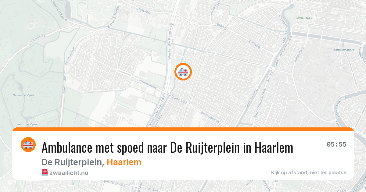 Ambulance met spoed naar De Ruijterplein in Haarlem — 24 jul 2026