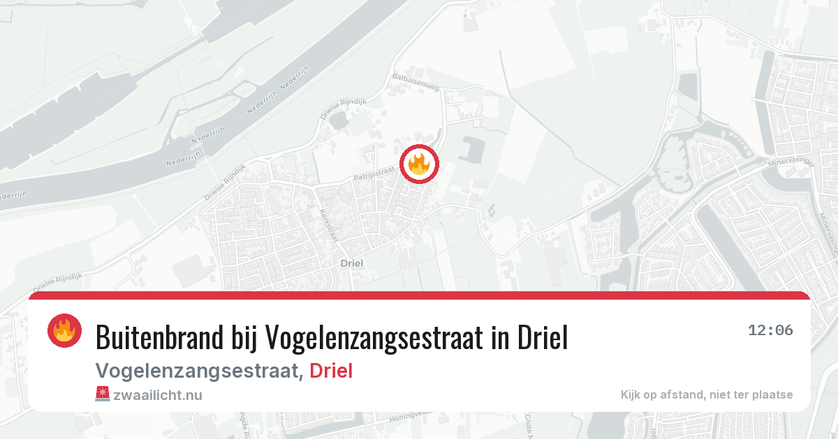 Buitenbrand bij Vogelenzangsestraat in Driel — 10 jul 2026