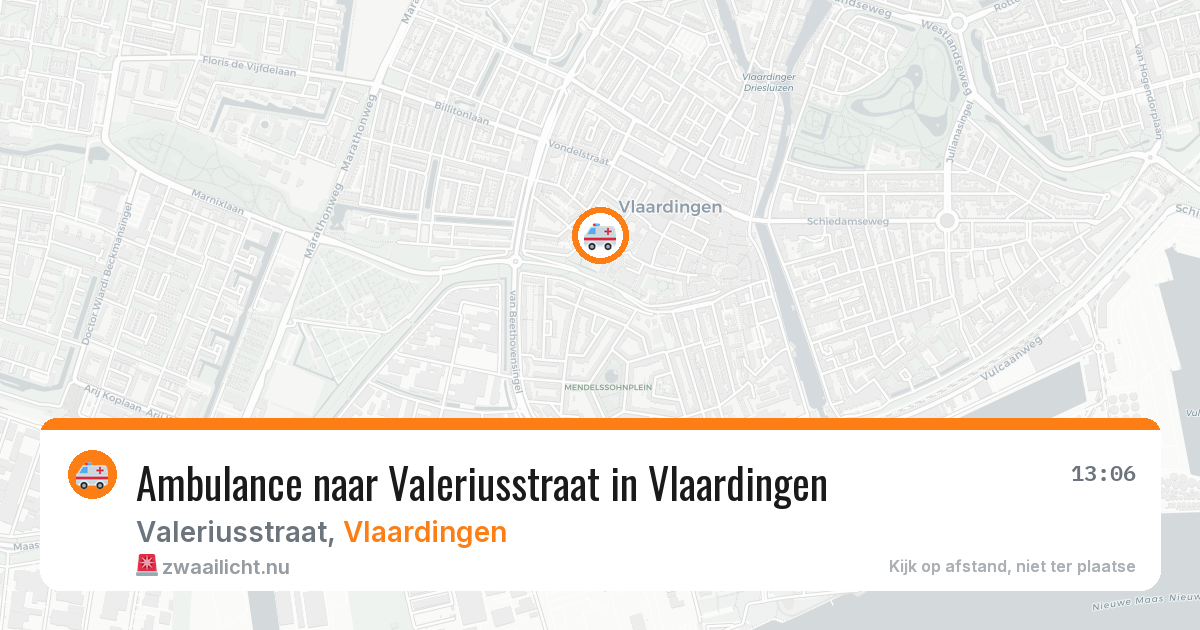 Ambulance naar Valeriusstraat in Vlaardingen — 29 mei 2026