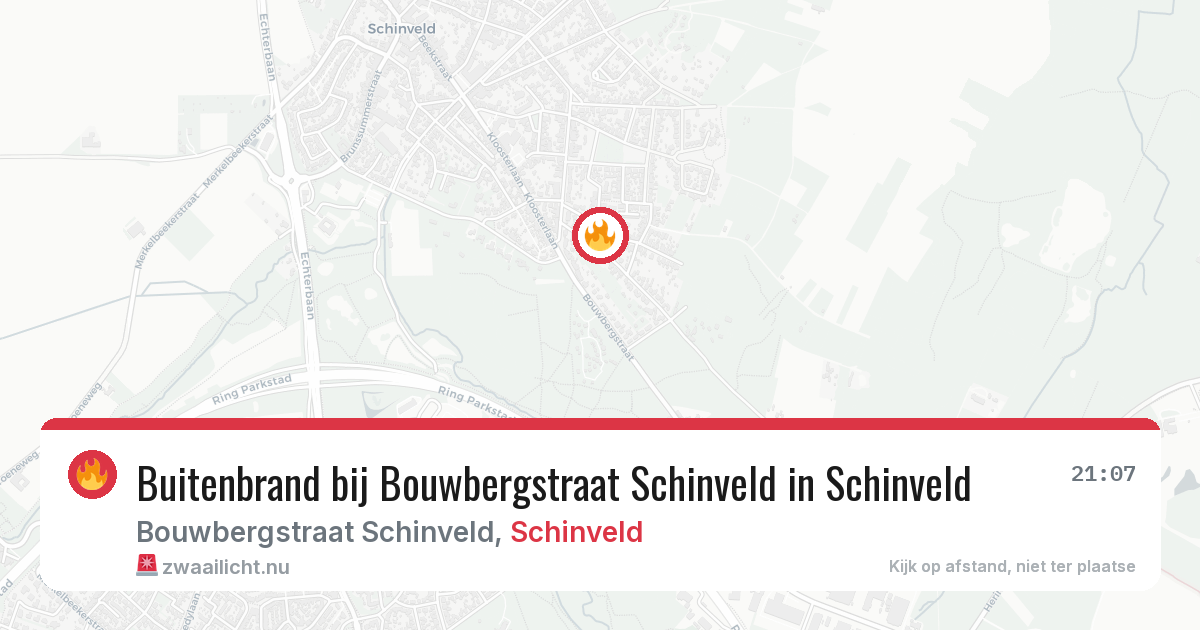 Buitenbrand bij Bouwbergstraat Schinveld in Schinveld — 22 feb 2026