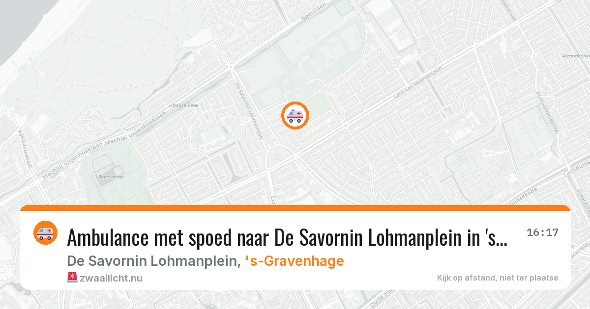 Ambulance met spoed naar De Savornin Lohmanplein in 's-Gravenhage — 15 jul 2026