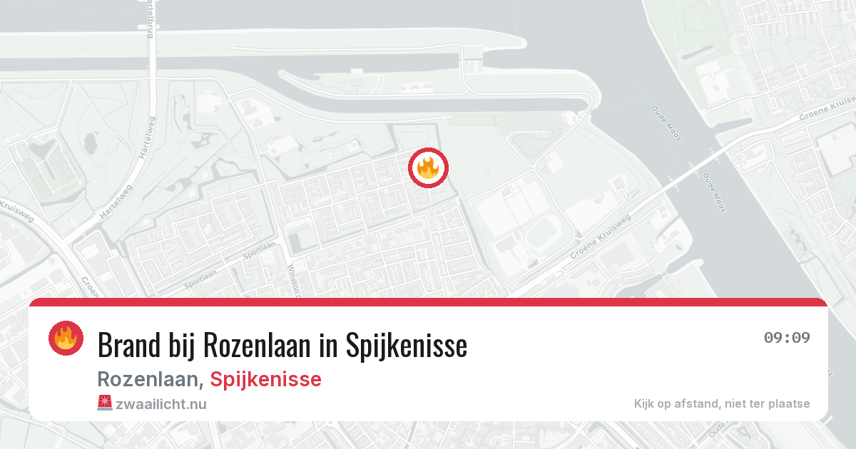 Brand bij Rozenlaan in Spijkenisse — 8 jun 2026