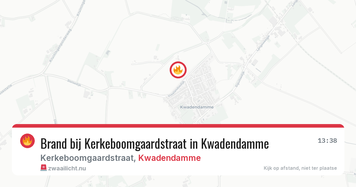 Brand bij Kerkeboomgaardstraat in Kwadendamme — 29 mei 2026