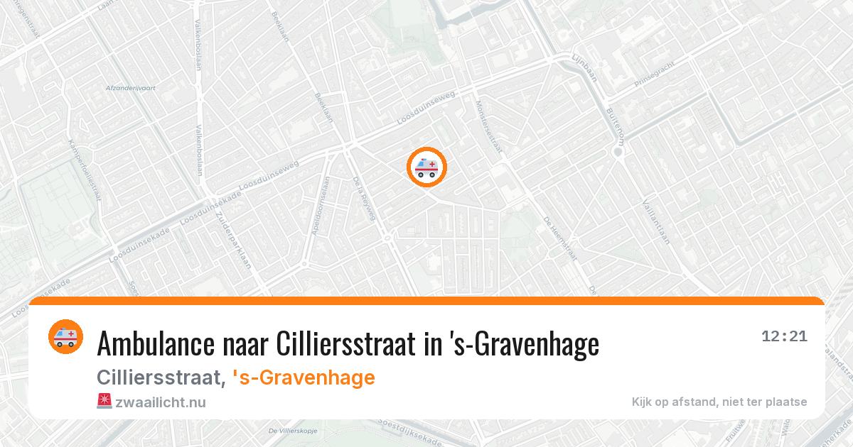 Ambulance naar Cilliersstraat in 's-Gravenhage — 7 jun 2026