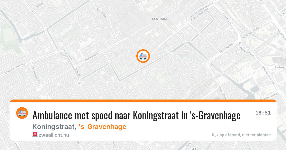 Ambulance met spoed naar Koningstraat in 's-Gravenhage — 16 jan 2026