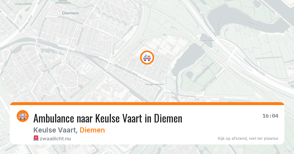 Ambulance naar Keulse Vaart in Diemen — 11 jul 2026