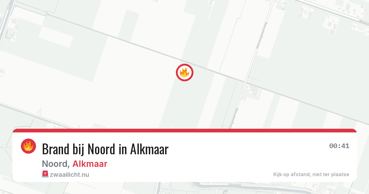 Brand bij Noord in Alkmaar — 26 jul 2026