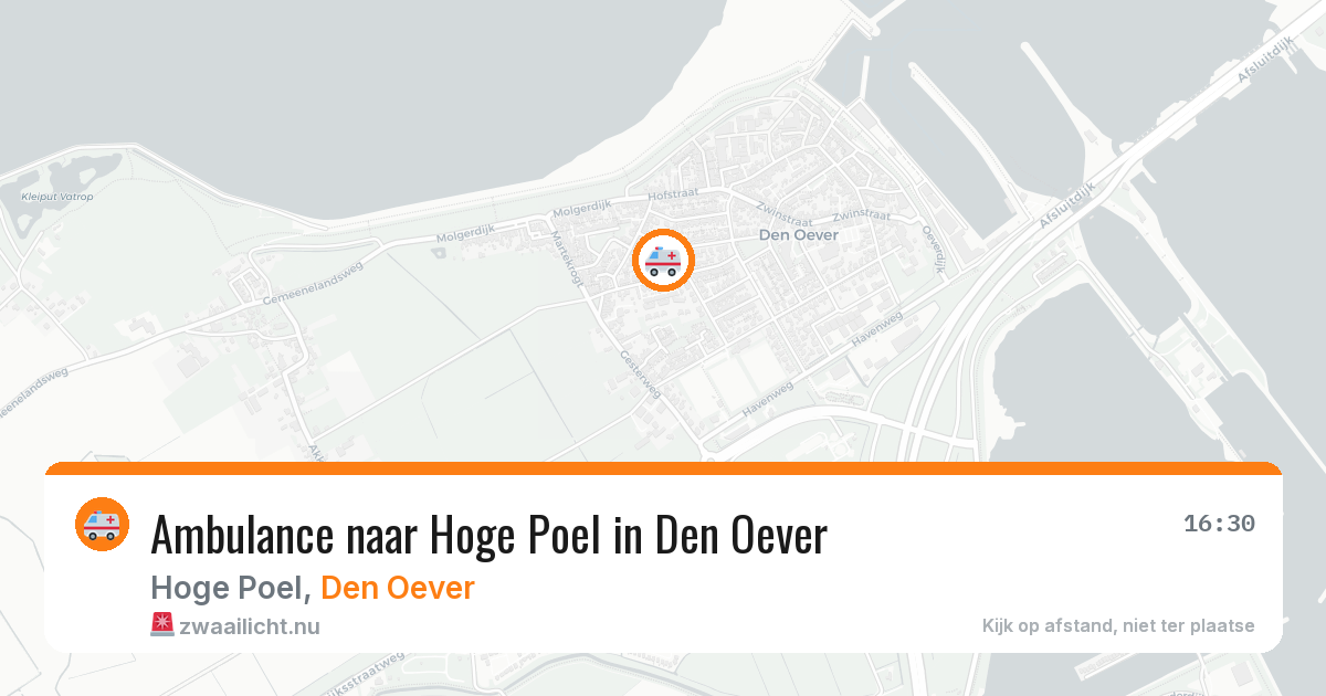 Ambulance naar Hoge Poel in Den Oever — 22 jul 2026