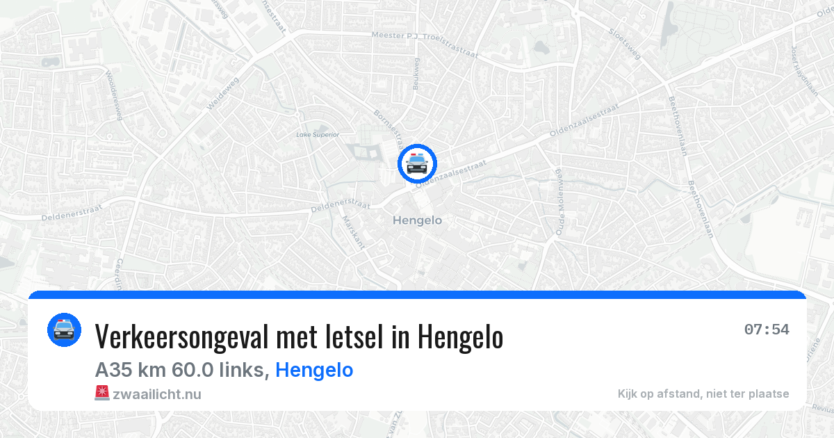 Verkeersongeval met letsel in Hengelo — 10 feb 2026