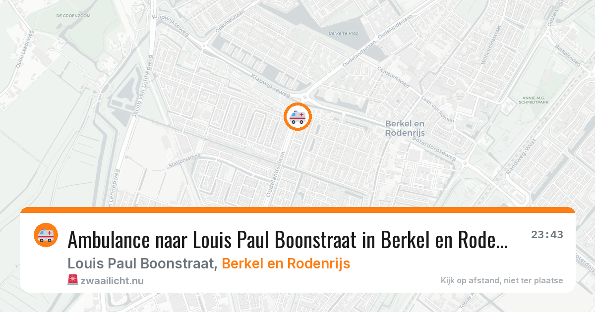 Ambulance naar Louis Paul Boonstraat in Berkel en Rodenrijs — 21 mrt 2026