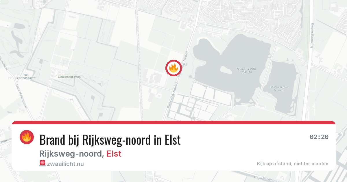 Brand bij Rijksweg-noord in Elst — 7 jun 2026