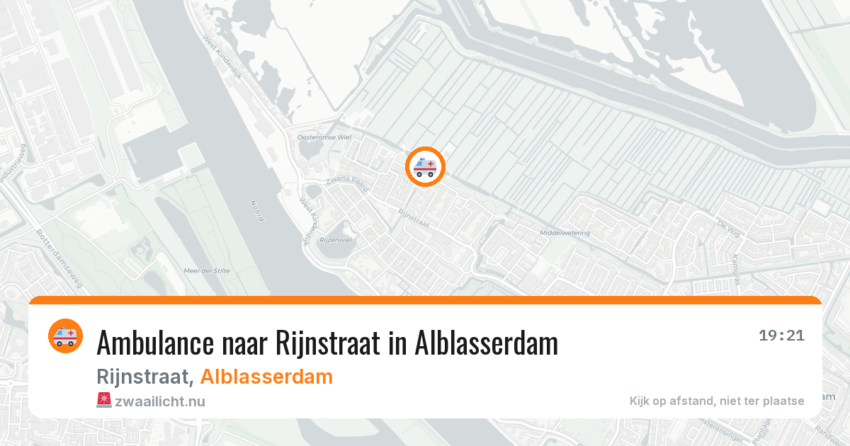 Ambulance naar Rijnstraat in Alblasserdam — 18 jul 2026