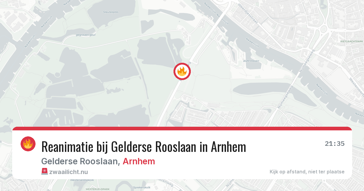 Reanimatie bij Gelderse Rooslaan in Arnhem — 21 jul 2026