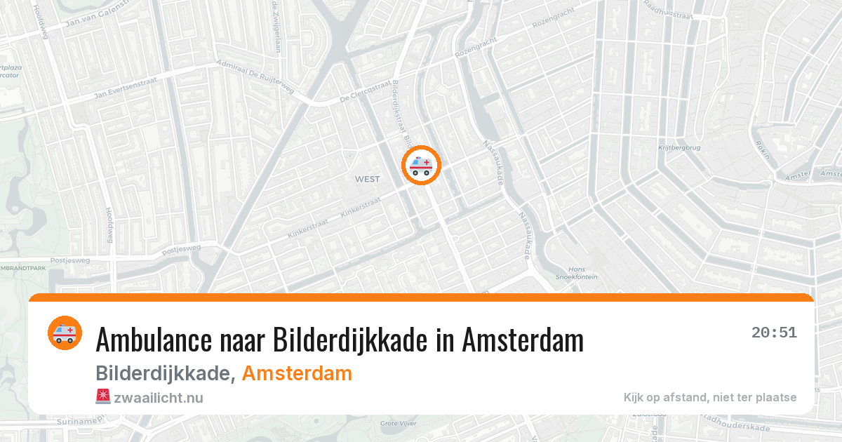 Ambulance naar Bilderdijkkade in Amsterdam — 4 jul 2026