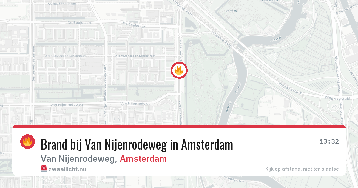 Brand bij Van Nijenrodeweg in Amsterdam — 11 jul 2026