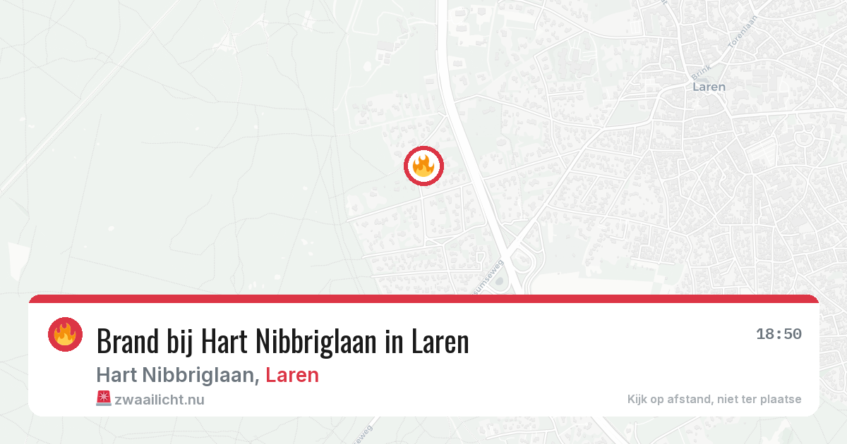 Brand bij Hart Nibbriglaan in Laren — 5 jun 2026