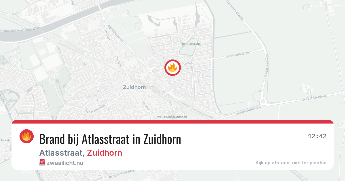 Brand bij Atlasstraat in Zuidhorn — 25 feb 2026