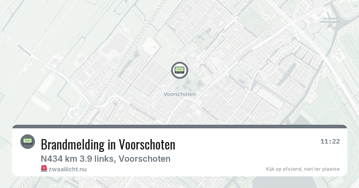 Brandmelding in Voorschoten — 28 feb 2026