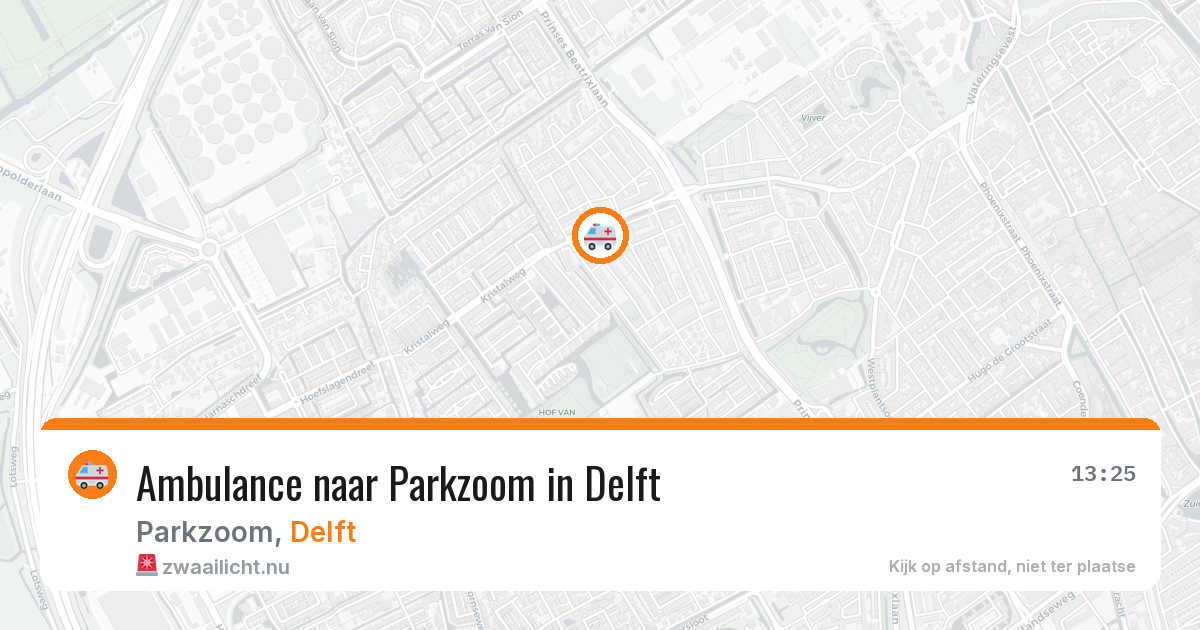 Ambulance naar Parkzoom in Delft — 27 mei 2026