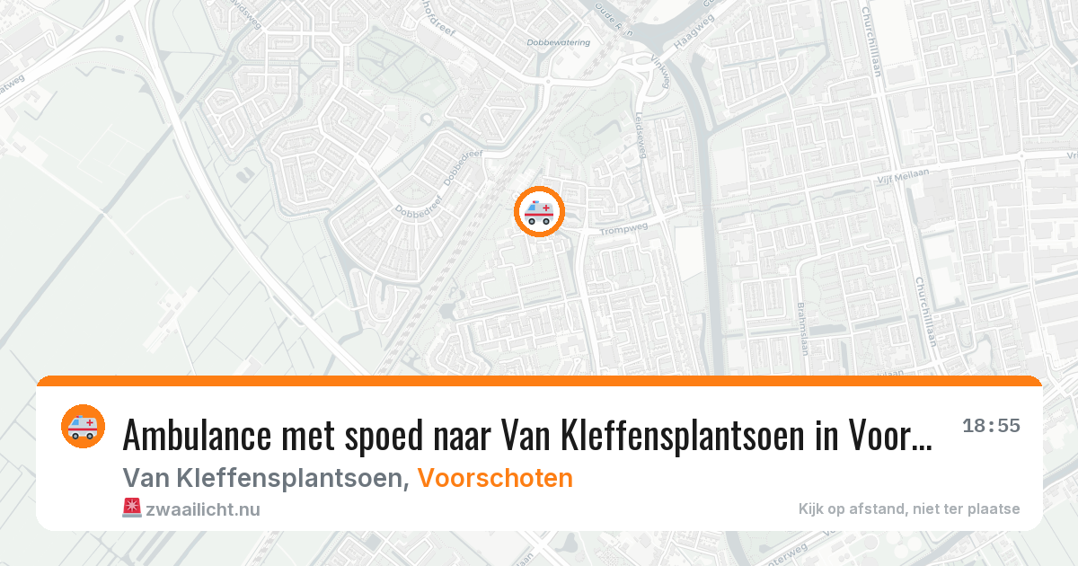 Ambulance met spoed naar Van Kleffensplantsoen in Voorschoten — 12 jul 2026