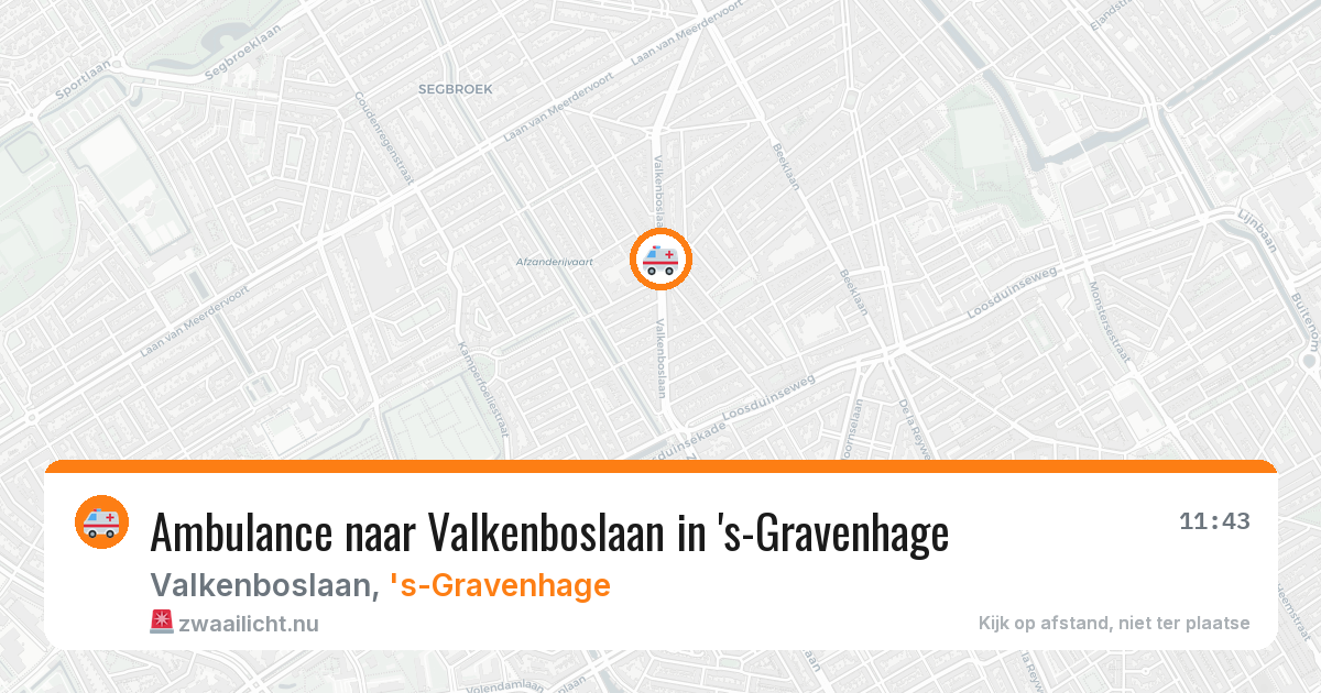 Ambulance naar Valkenboslaan in 's-Gravenhage — 25 mei 2026