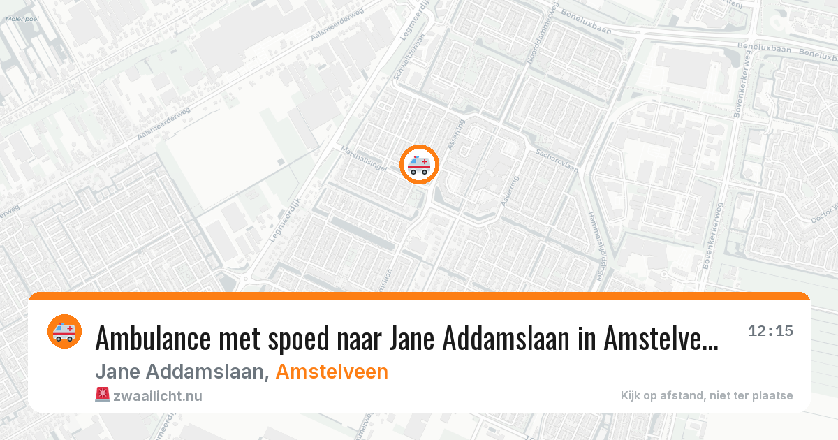 Ambulance met spoed naar Jane Addamslaan in Amstelveen — 19 jul 2026