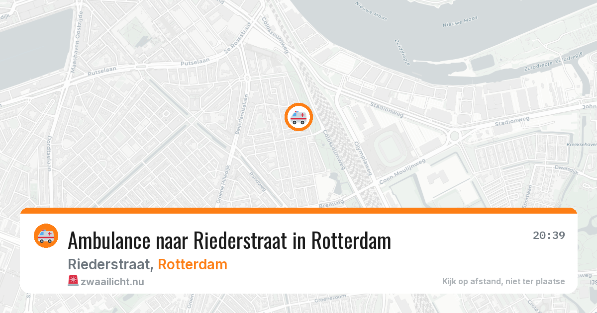 Ambulance naar Riederstraat in Rotterdam — 20 jul 2026
