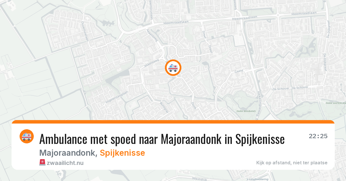 Ambulance met spoed naar Majoraandonk in Spijkenisse — 25 jul 2026