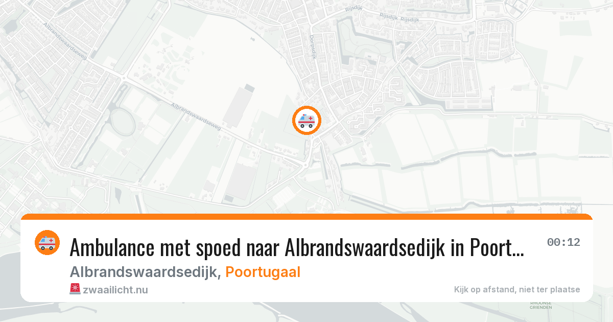 Ambulance met spoed naar Albrandswaardsedijk in Poortugaal — 16 apr 2026