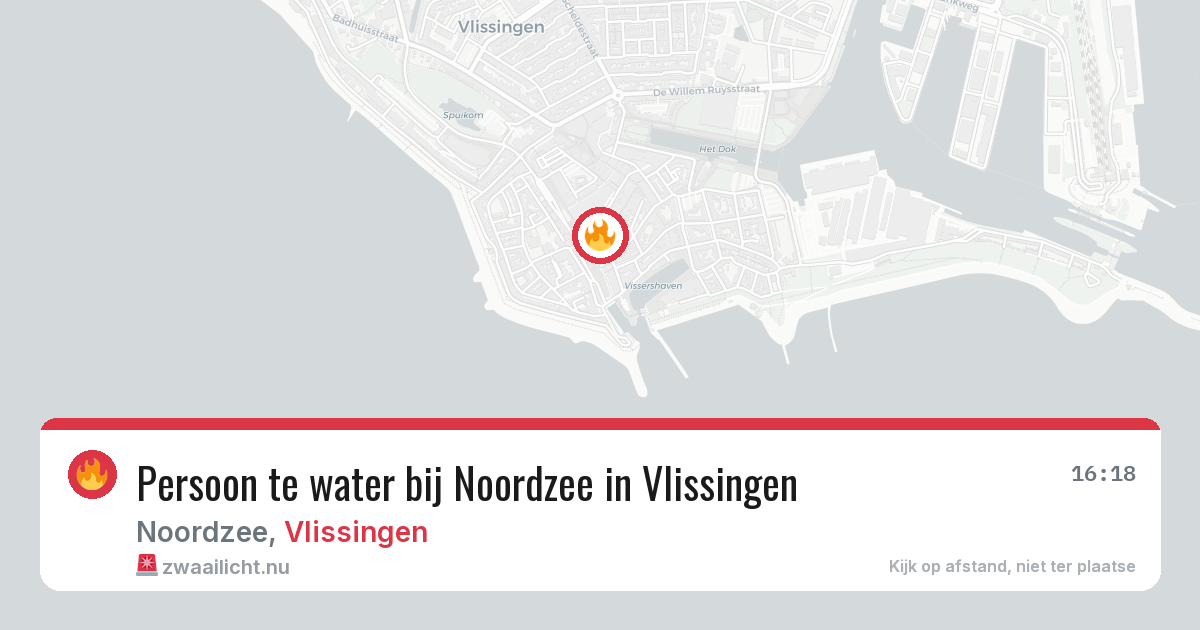 Persoon te water bij Noordzee in Vlissingen — 21 mei 2026