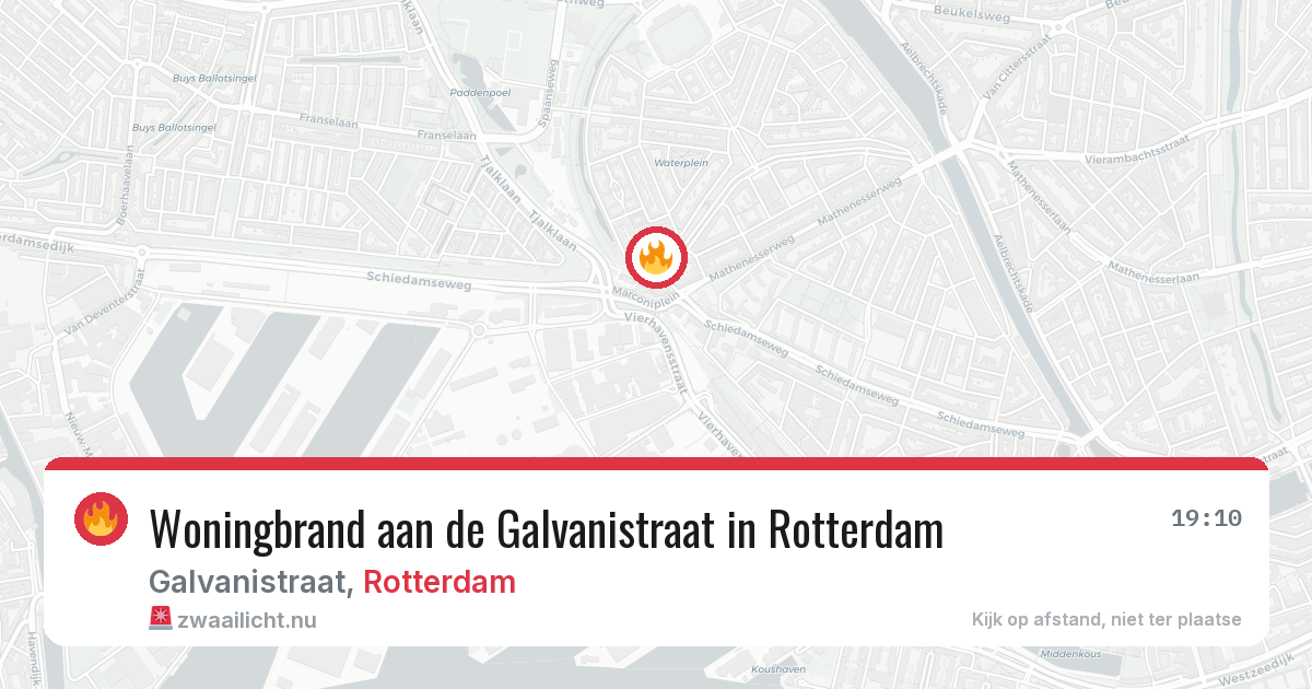 Woningbrand aan de Galvanistraat in Rotterdam — 15 jul 2026