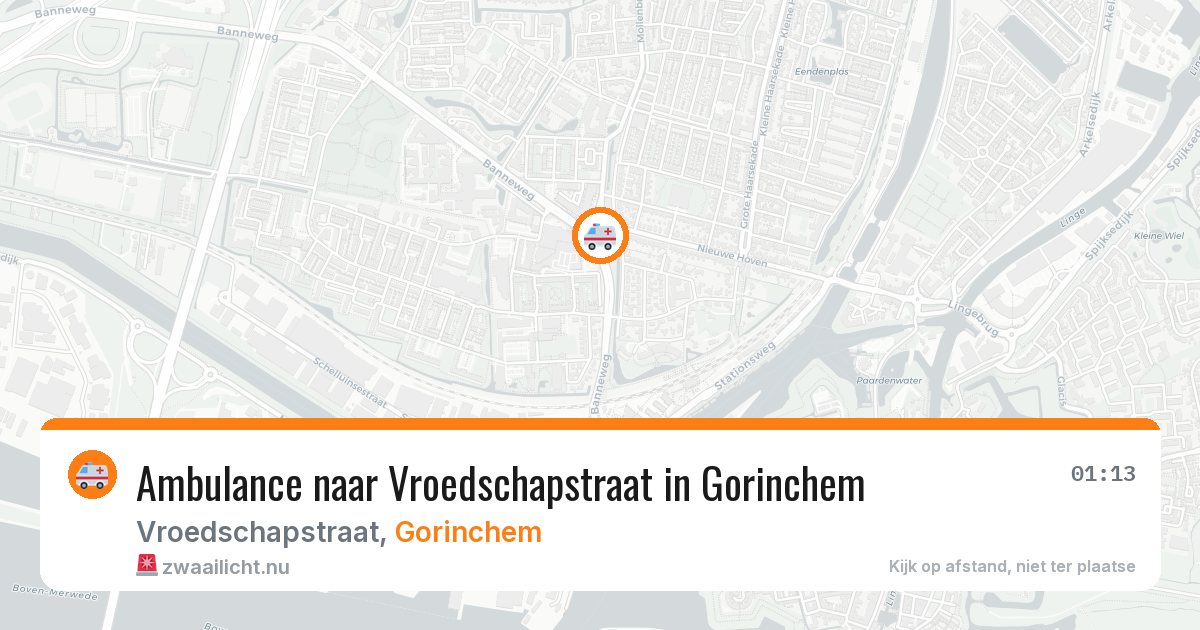 Ambulance naar Vroedschapstraat in Gorinchem — 21 mrt 2026