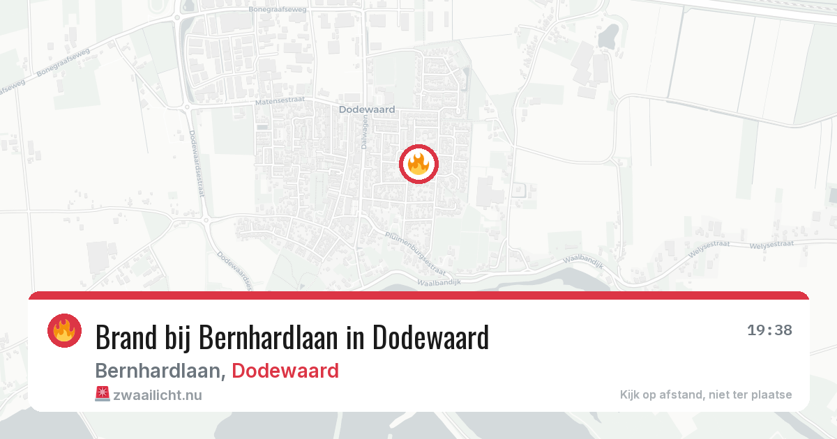 Brand bij Bernhardlaan in Dodewaard — 7 apr 2026
