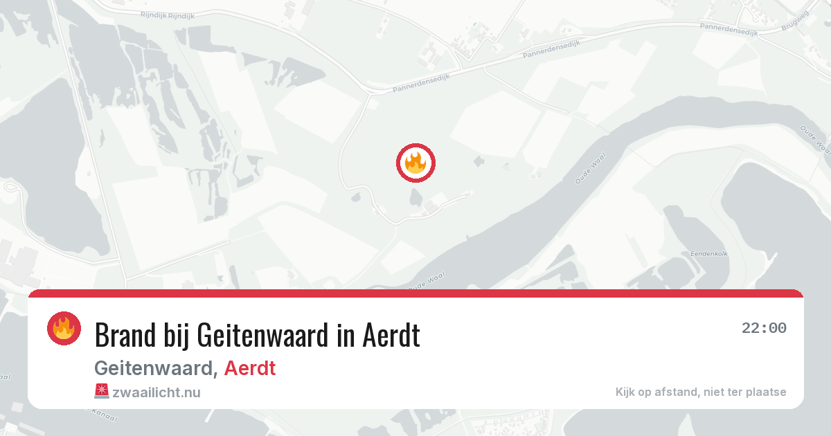 Brand bij Geitenwaard in Aerdt — 26 apr 2026