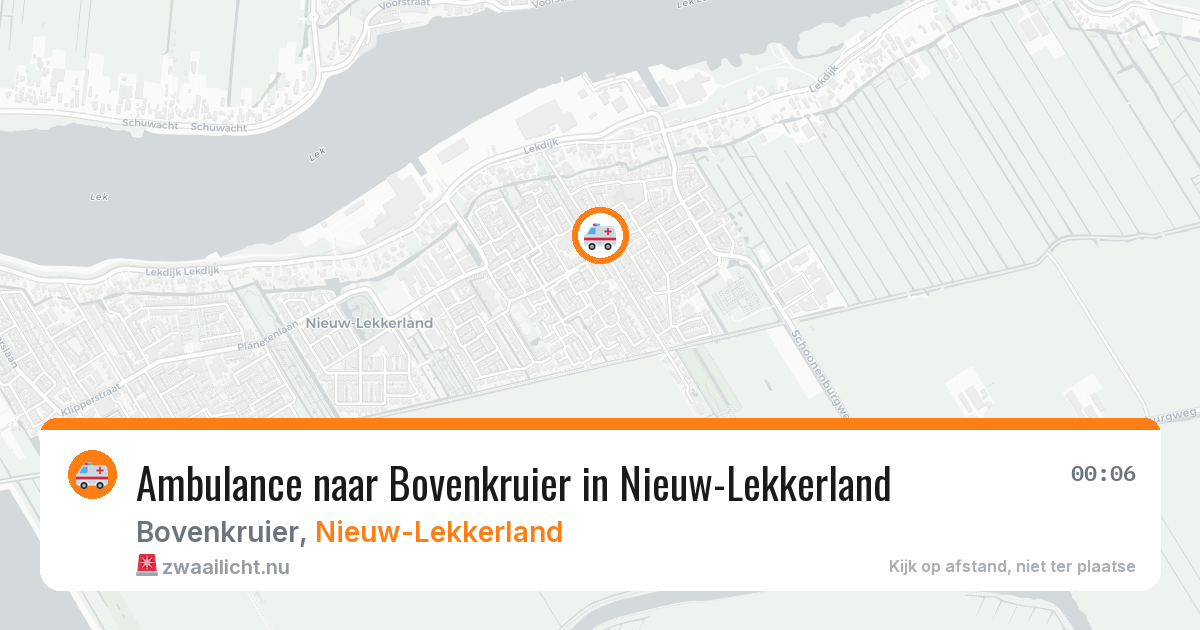 Ambulance naar Bovenkruier in Nieuw-Lekkerland — 22 jul 2026