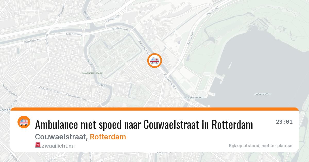 Ambulance met spoed naar Couwaelstraat in Rotterdam — 17 jul 2026