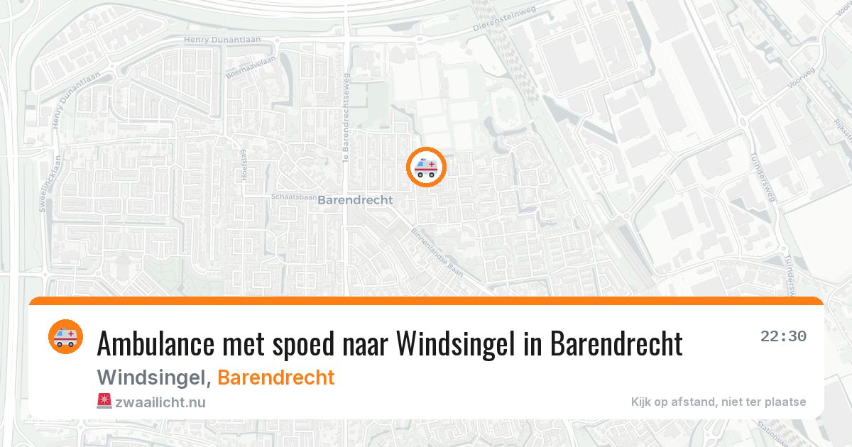 Ambulance met spoed naar Windsingel in Barendrecht — 30 mrt 2026