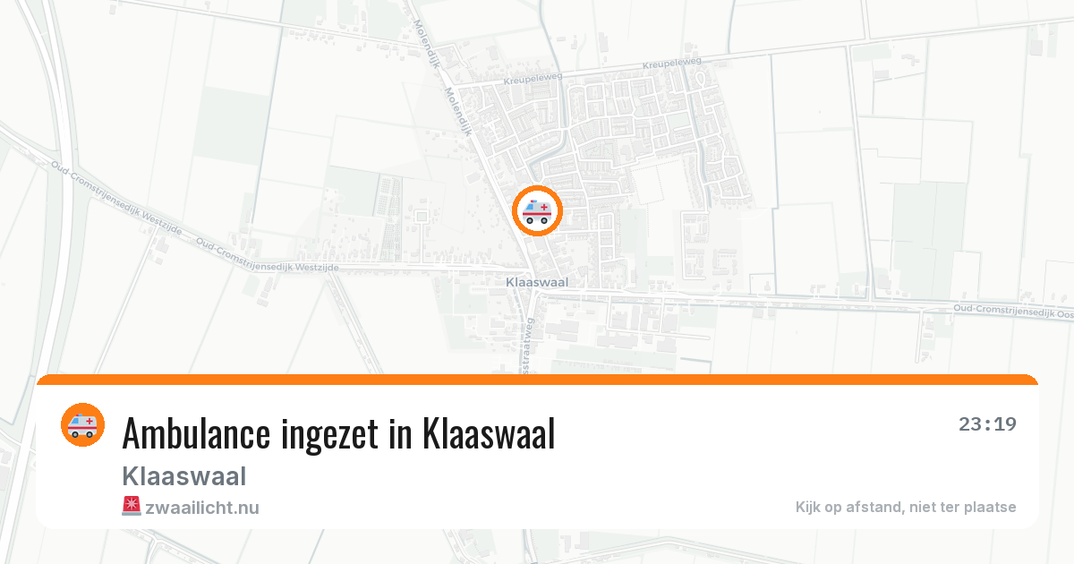 Ambulance ingezet in Klaaswaal — 22 mei 2026