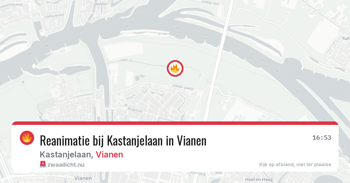 Reanimatie bij Kastanjelaan in Vianen — 12 apr 2026