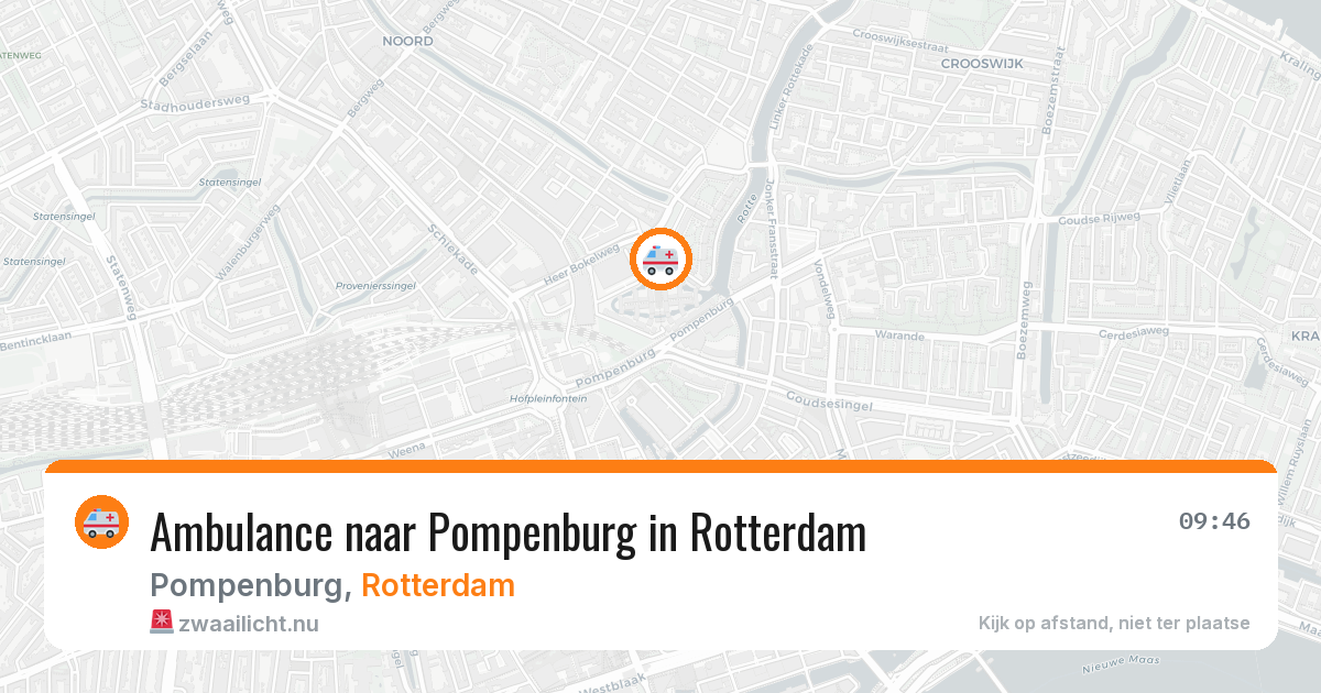 Ambulance naar Pompenburg in Rotterdam — 22 mei 2026